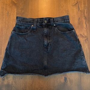 Madewell black denim skirt
